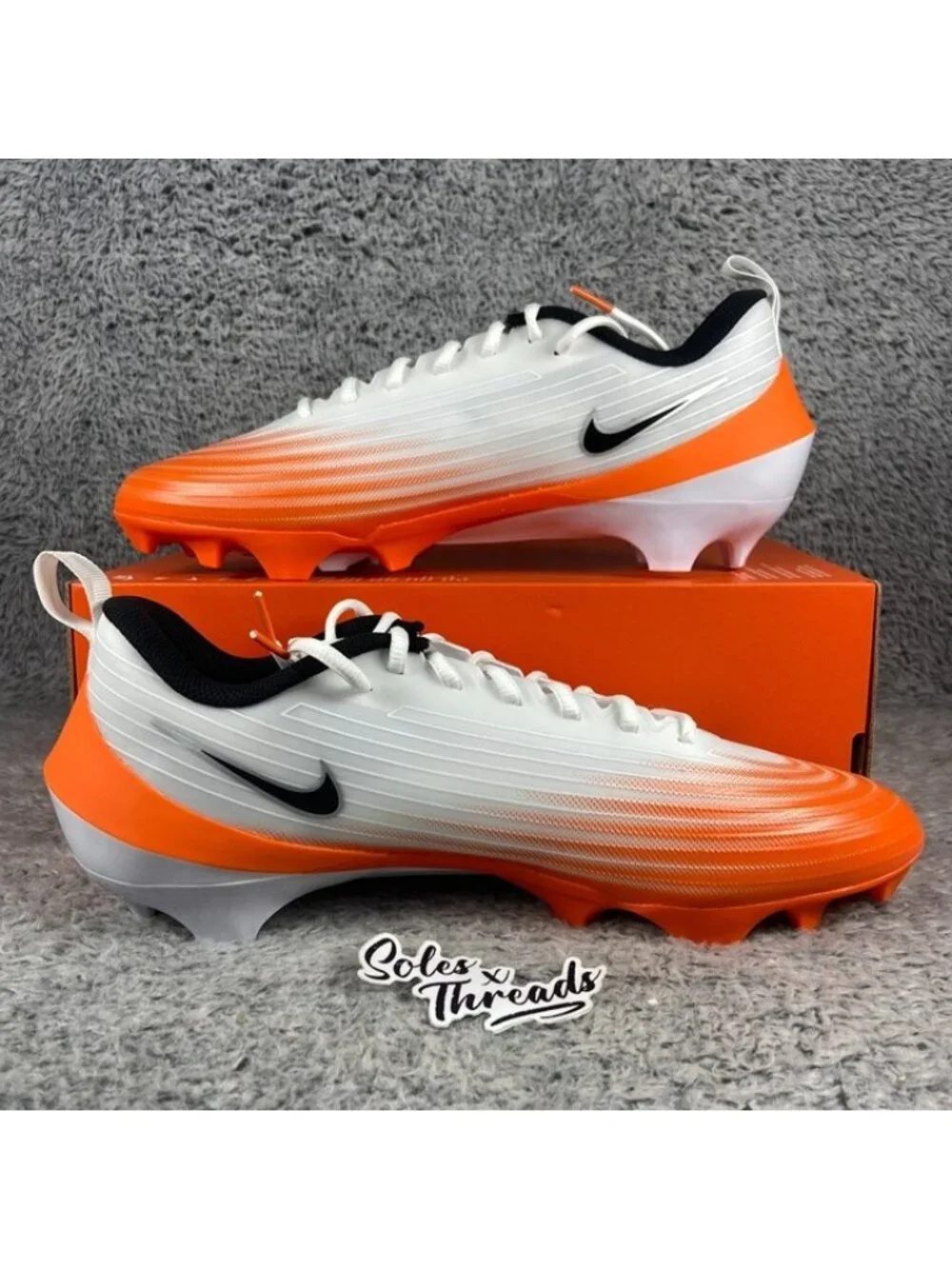 Nike Vapor Speed 3 Football Size 12 Men White Safety Orange HM8849-104